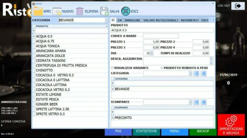 Licenza Software RistoraTouch